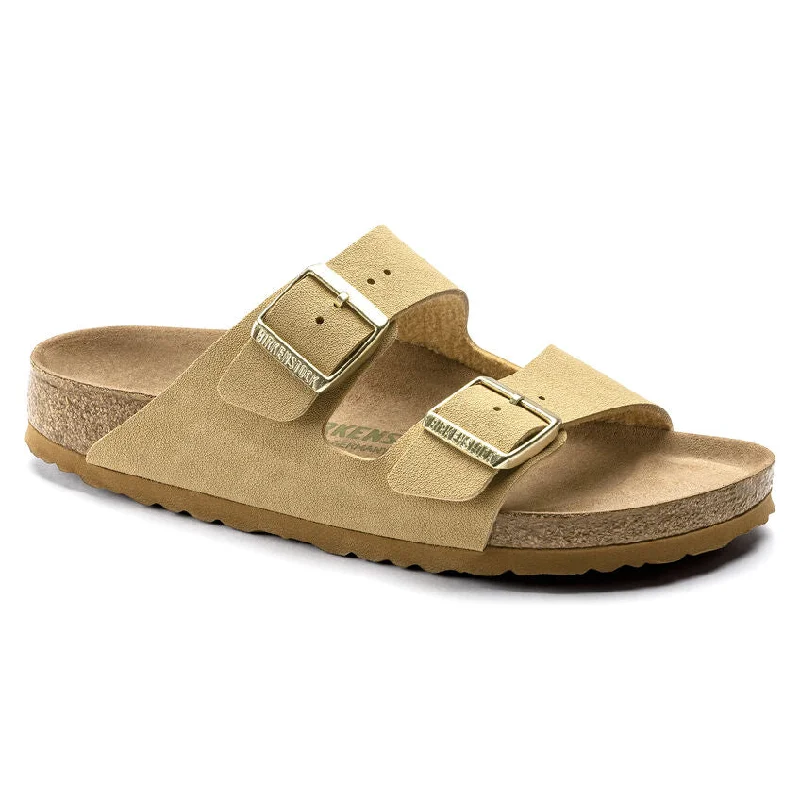 sandals near transit areas-Birkenstock Arizona BFNB Earthy Vegan Latte Cream 1018988