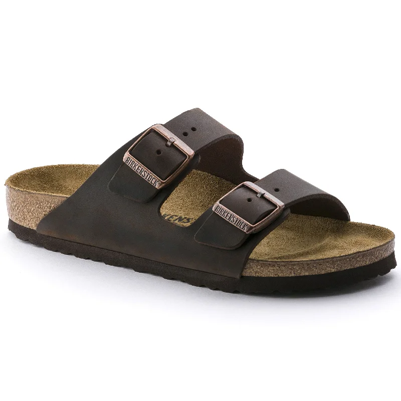 sandals with modern vibes-Birkenstock Arizona NU Oiled Habana N 52533