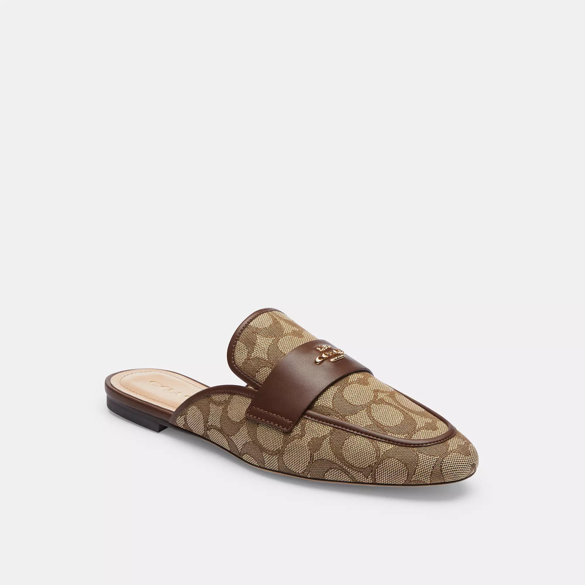 floral chic slippers-Coach Outlet Samie Slide In Signature Jacquard