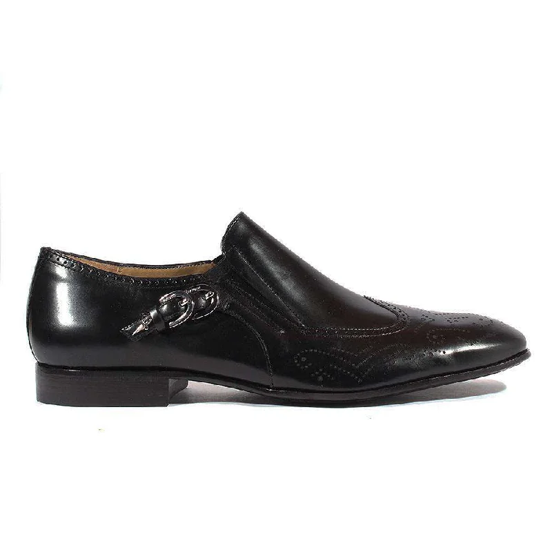 Loafers for busy shifts-Cesare Paciotti Luxury Italian Italian Men's Designer Shoes Magic Baby Black Leather Loafers (CPM2664)