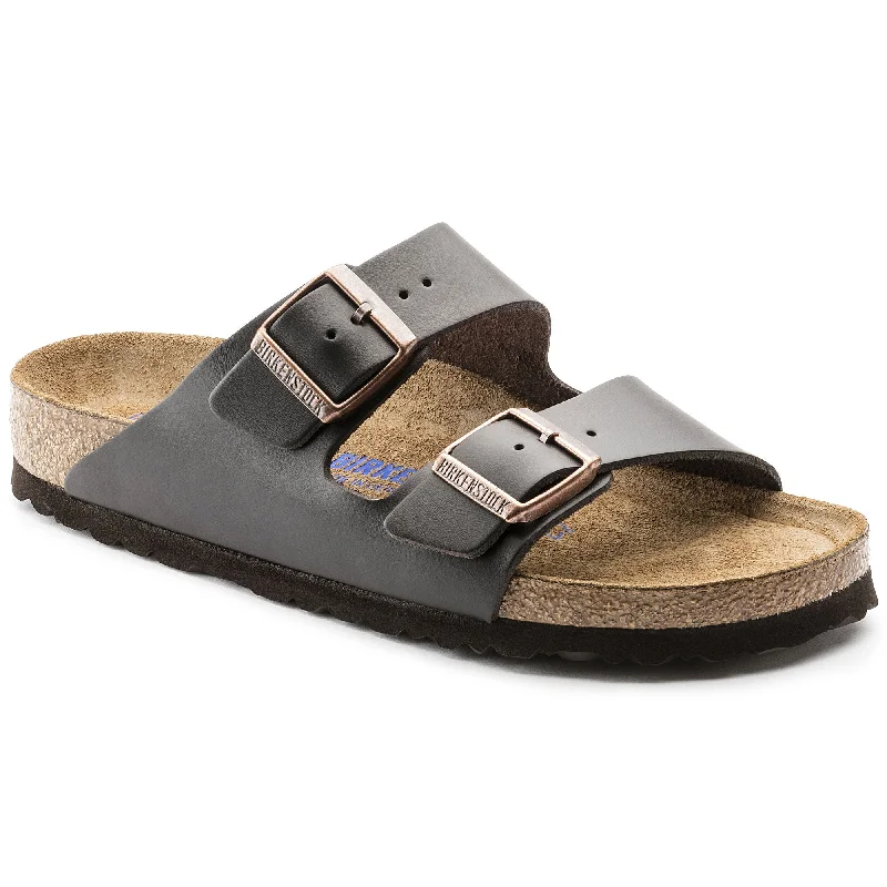 sandals near public spaces-Birkenstock Arizona Brown Soft 0551031