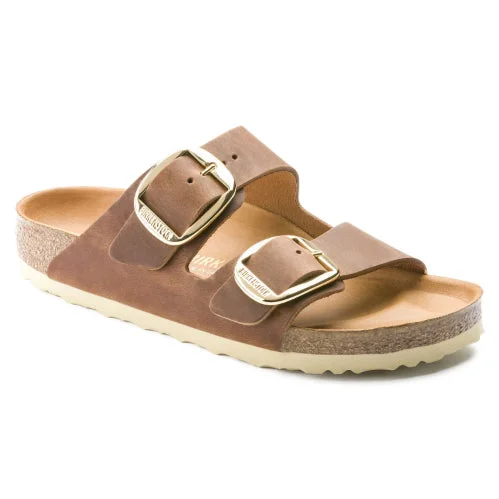 sandals near local markets-Birkenstock Big Buckle Arizona Cognac N 1011073