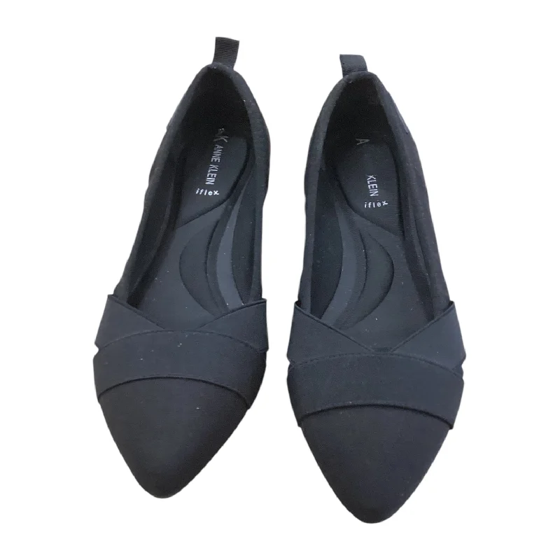 flats with sleek design-Shoes Flats By Anne Klein In Black, Size: 7