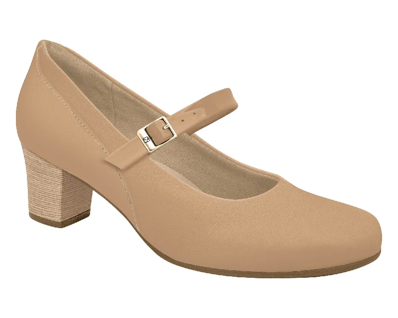 Mary Jane shoe for stylish fitPiccadilly Ref: 110140 Business Court Mary Jane Shoe Medium Heel in Nude