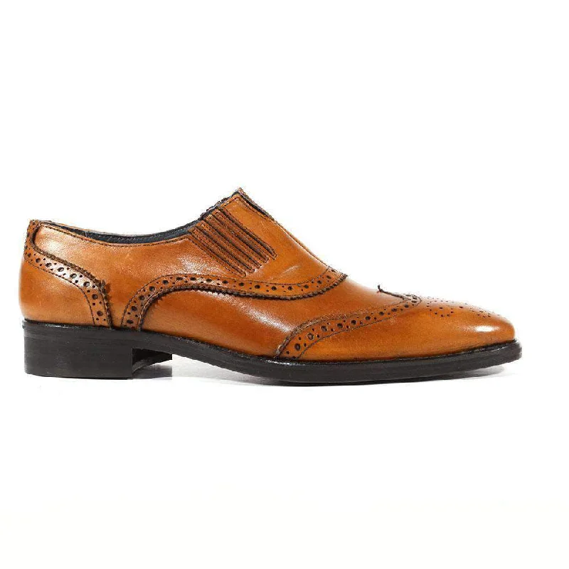 Loafers with snug soles-Duca Italian Men's Designer Shoes Crust Cuoio Leather Loafers (DS2102)