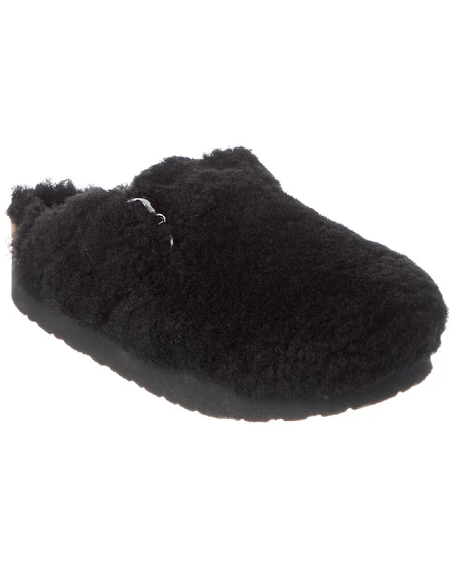 comfy men’s slippers-Birkenstock Papillo Boston Big Buckle Narrow Shearling Clog