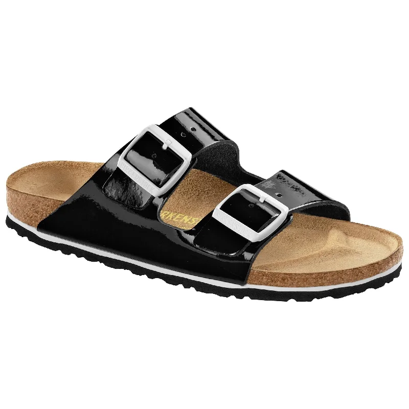 affordable sandals for singles-Birkenstock Arizona Patent Leather Black