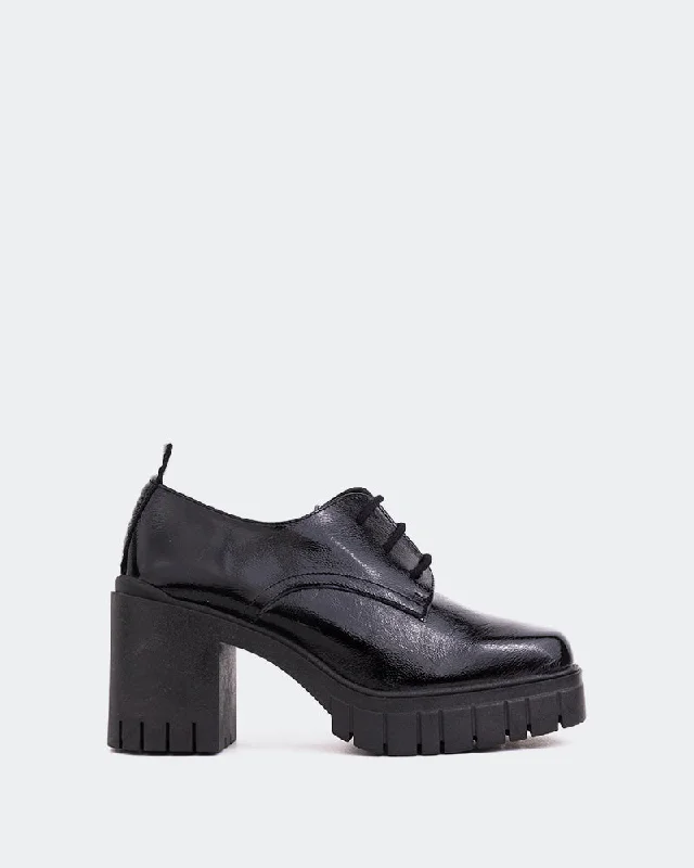 Loafers for long soles-Toulon Black Naplack