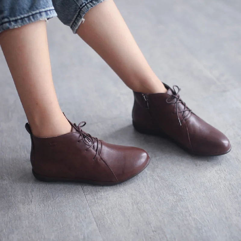 Boots with breathable style-Retro Handmade Pointed Toe Boots | Gift Shoes