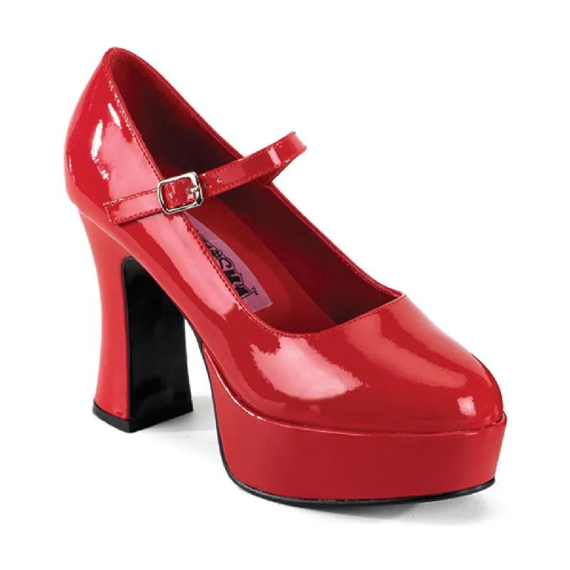 soft red high heels-Maryjane-50