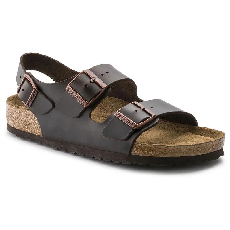 sandals with minimalist soles-Milano Soft Footbed Leather Amalfi Testa Di Moro