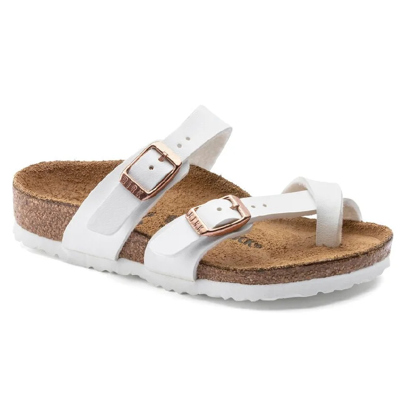 modern sandals with straps-Mayari Kids Birko-Flor white