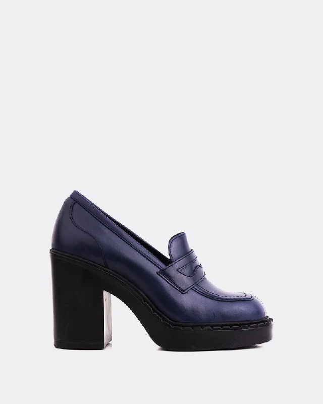 Loafers with sleek soles-Allington Navy Leather