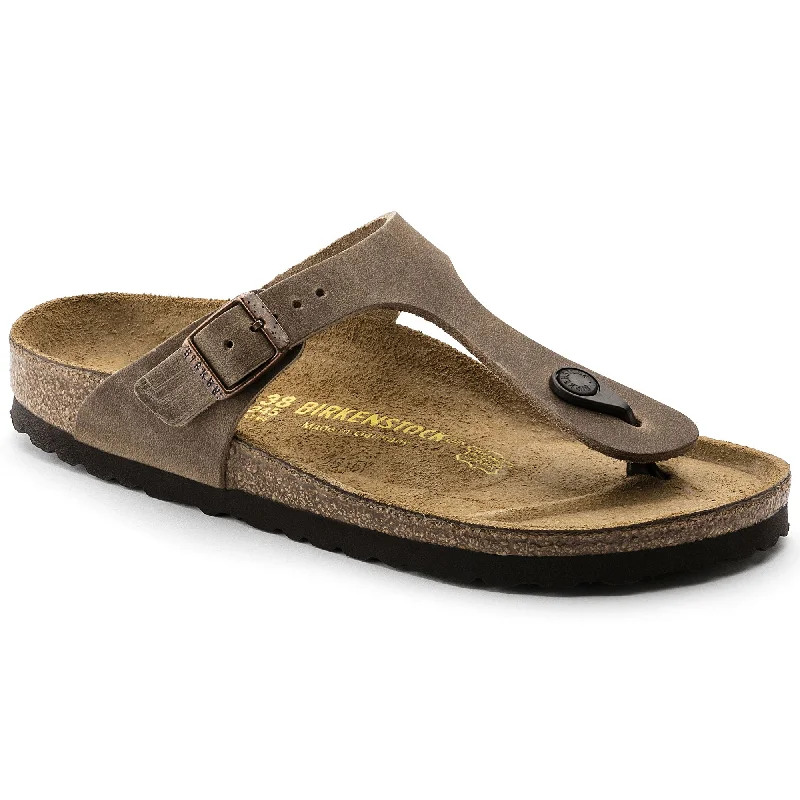 how to refresh sandals-Birkenstock Gizeh NU Oiled Tobacco Brown 943811