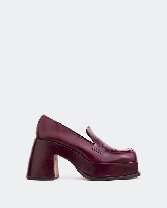 Loafers with minimal soles-Rochfort Burgundy