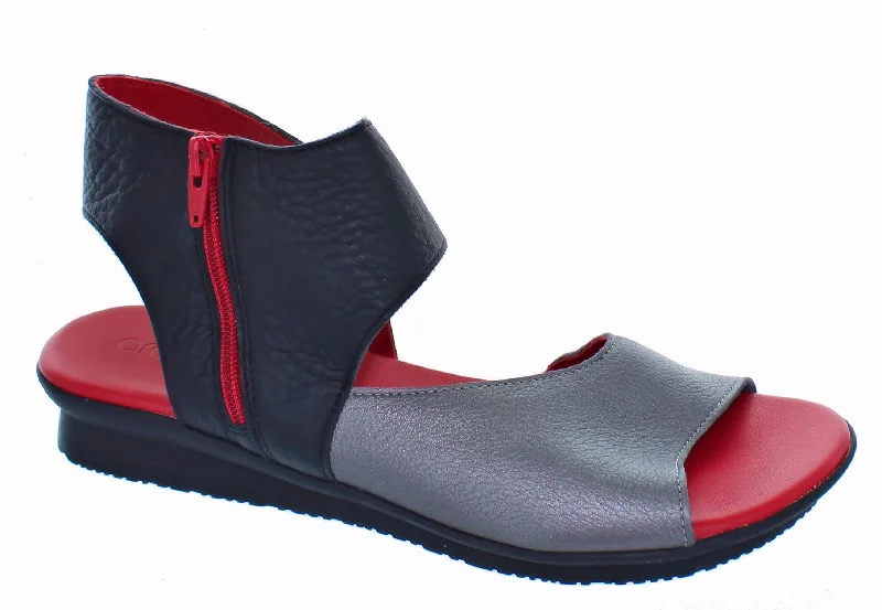 sandals with luxury soles-Arche Aurock Iron/Black/Fire Leather