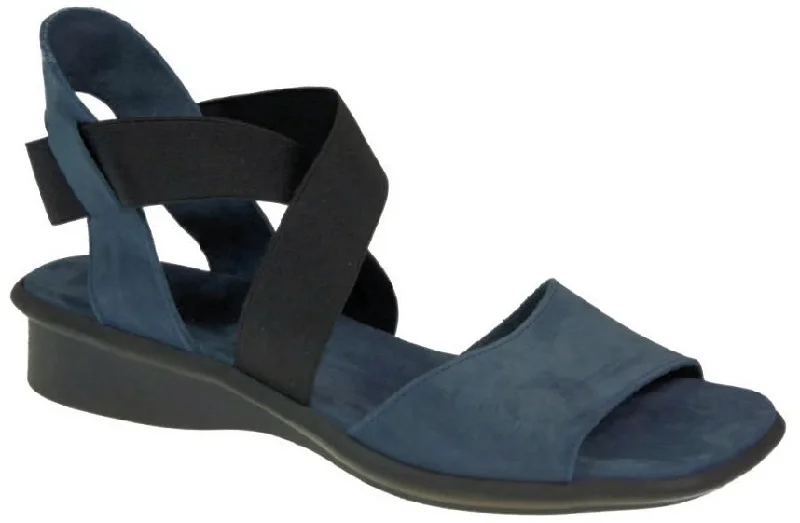 sandals with modern soles-Arche Satia Navy Nubuck