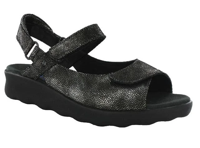 sandals for holiday wear-Wolky Pichu Caviar Leather Black