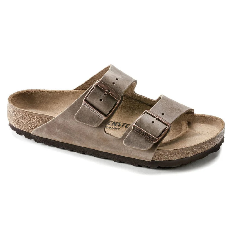 sandals near food hubs-Birkenstock Arizona NU Oiled Tabacco Brown Narrow 352203