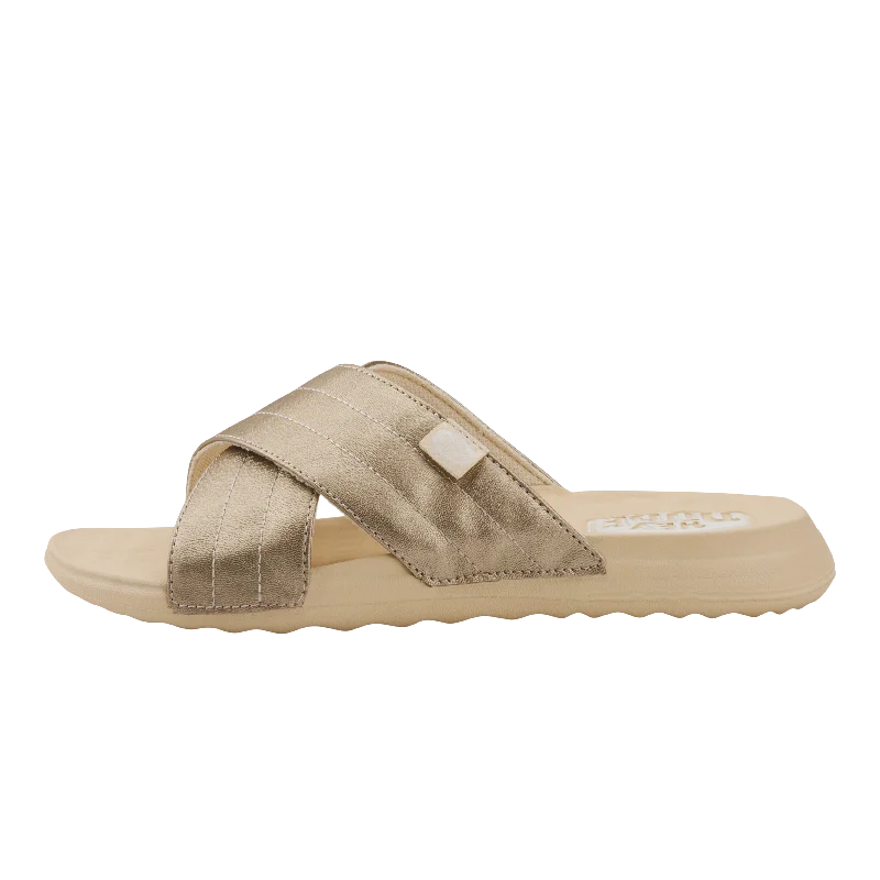 sandals for quick wear-Christi Slide Distressed - Metallic