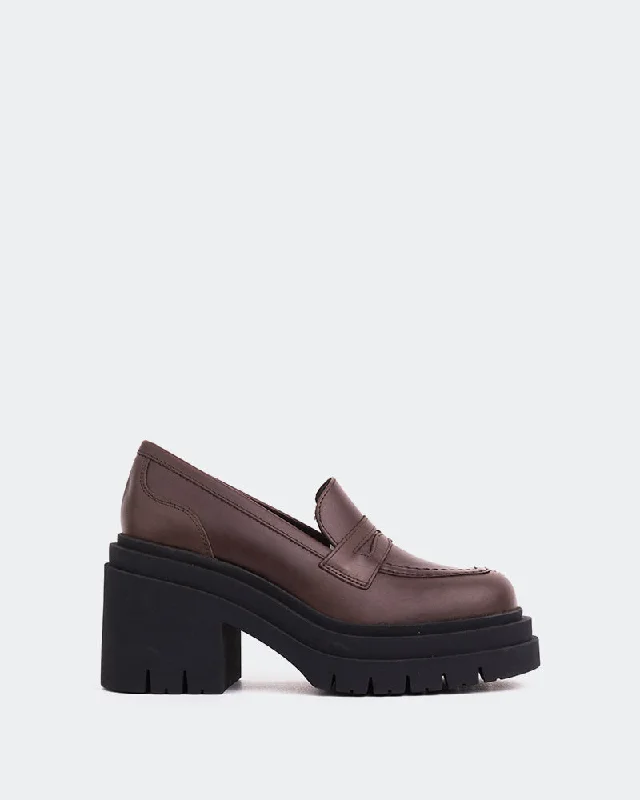 Loafers with elegant soles-Chip Brown Leather