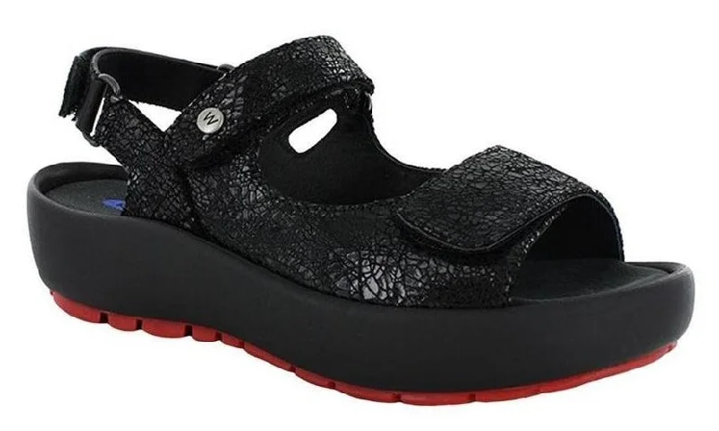 luxury sandals with shine-Wolky Rio Crash Suede Black