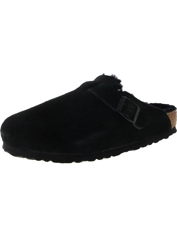 hardy men’s slippers-Boston VL Womens Suede Slip On Mules