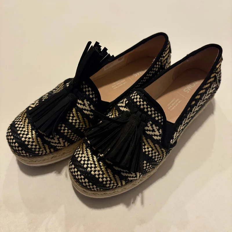 flats with luxury vibes-Shoes Flats By Toms In Black, Size: 6.5