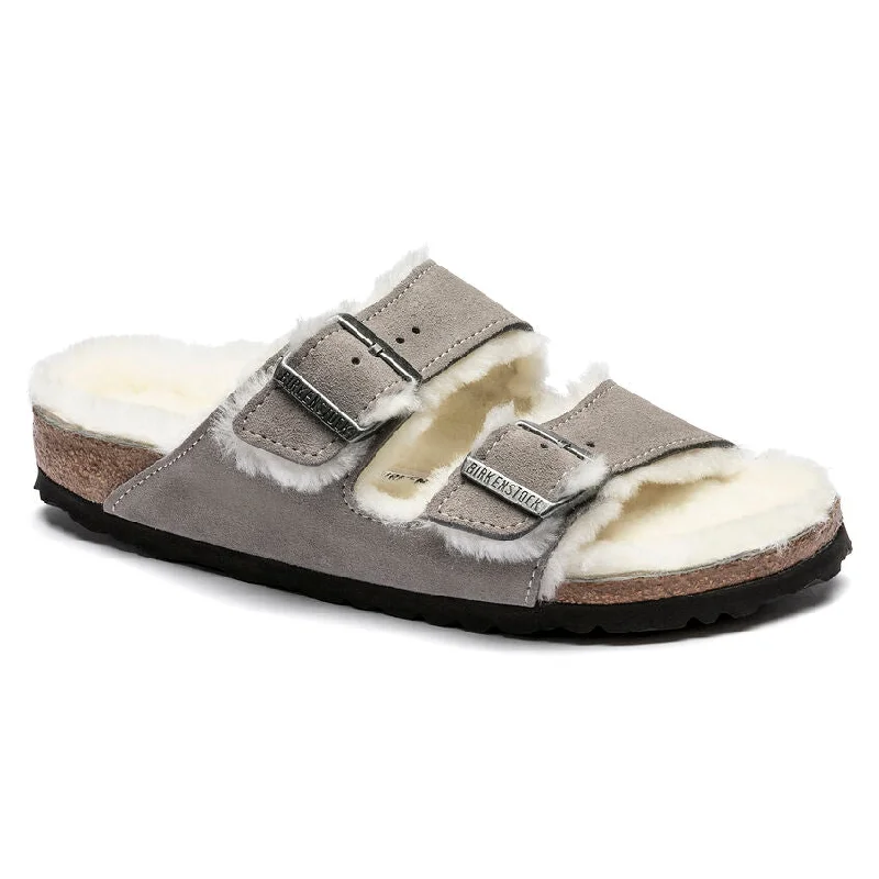 sandals sale near me-Birkenstock Arizona Shearling Suede 1017402