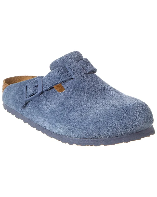 cozy women’s slippers-Birkenstock Boston BS Suede Clog