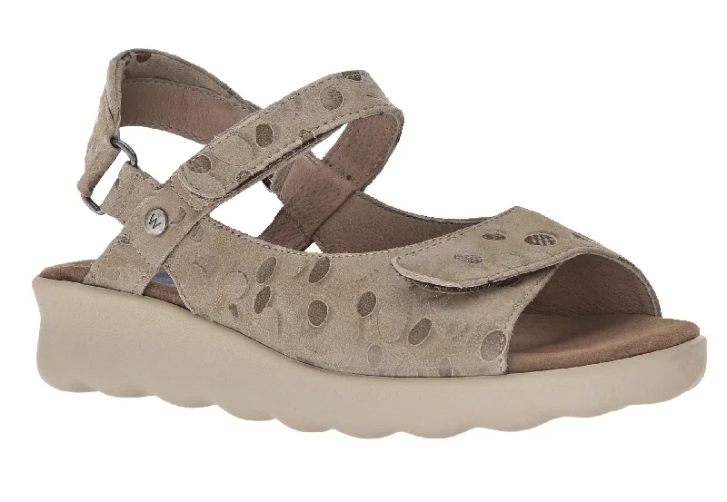 sandals with bold soles-Wolky Pichu Circles Beige