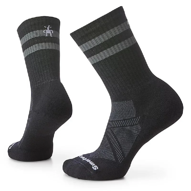 Athletic shoes for athletic appeal -Smartwool Athletic Stripe Black Crew Socks (Women's)