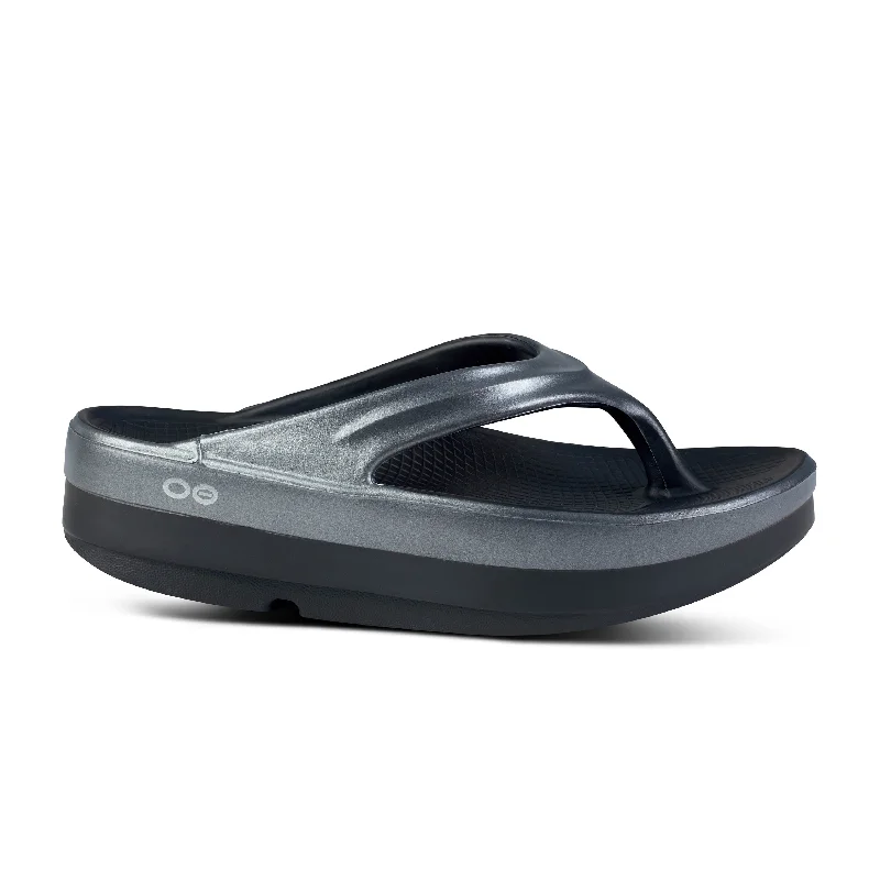 sandals with arch support-OOmega OOlala Slide Basalt