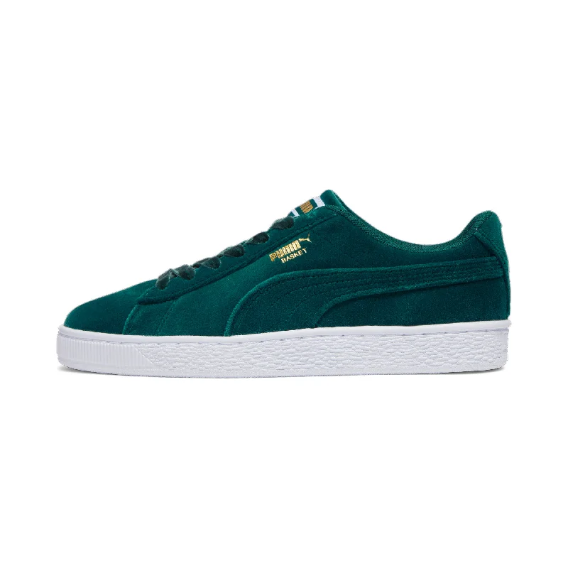 Athletic shoes for workout vibes -PUMA Women's Basket Classic Velvet Sneakers