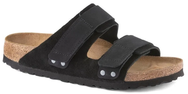 sandals with sleek soles-Birkenstock Uji Suede/Nubuck Black