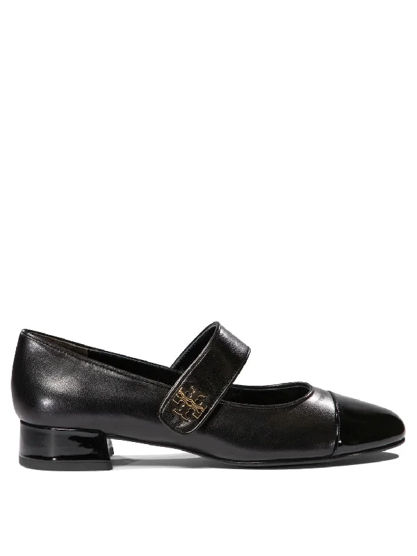 Mary Jane shoe in ochreTORY BURCH Elegant Cap-Toe Mary Jane Ballerina Shoes