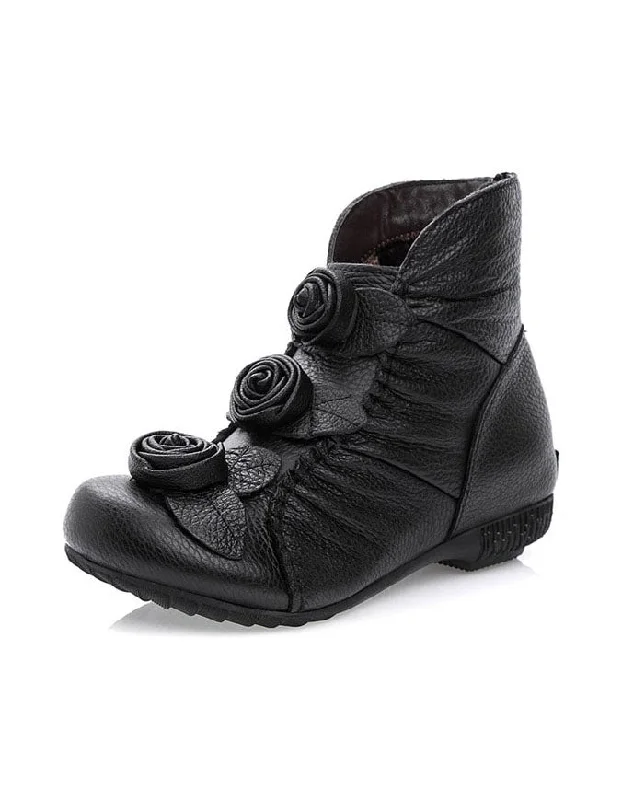 Boots with vibrant zap-Ethnic Handmade Flower Comfortable Retro Boots