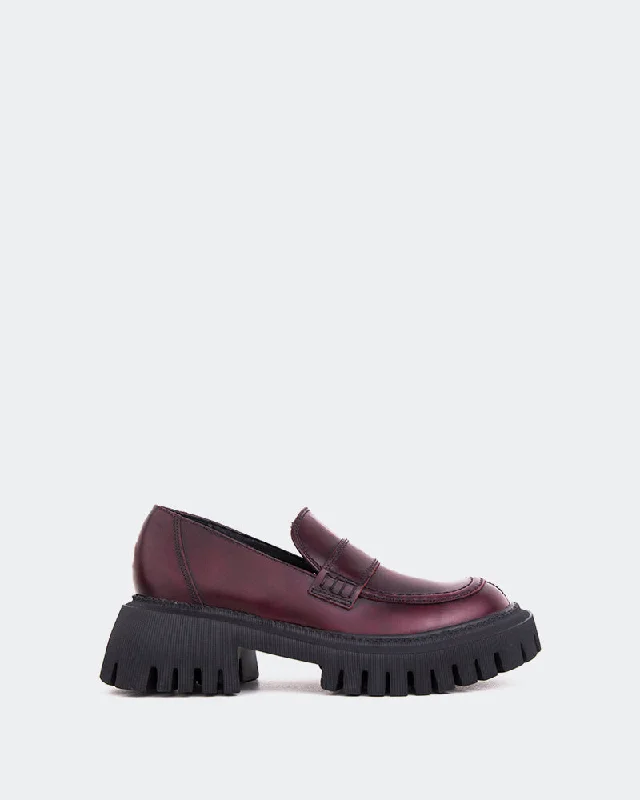 Loafers with strong charm-Derulo Burgundy