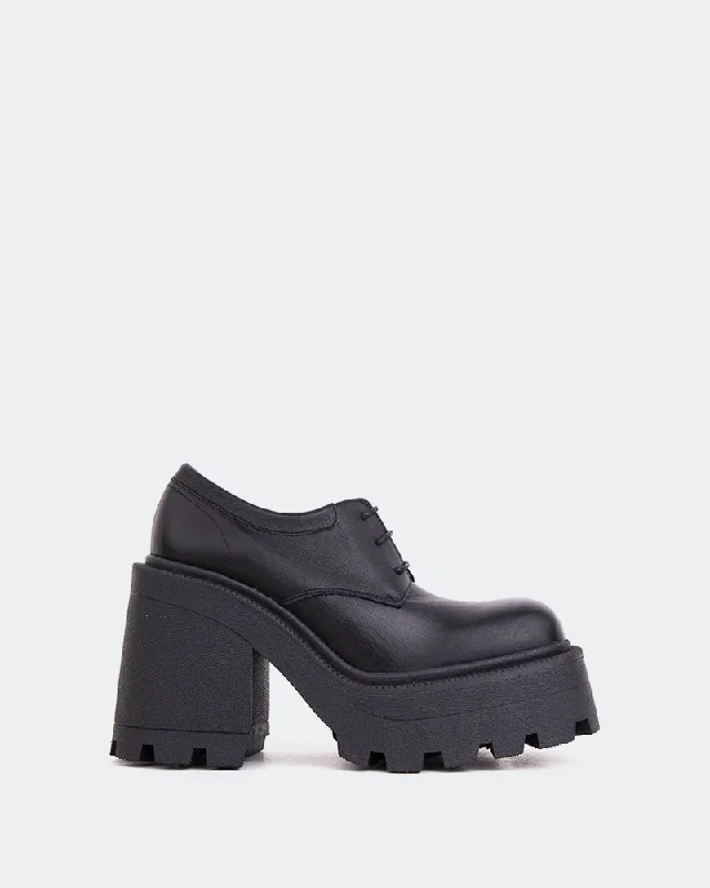 Loafers for office charm-Tandi Black Leather