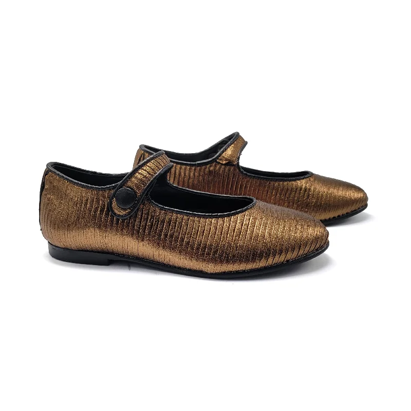 Mary Jane shoe for light insoleBrunellis Bronze Mary Jane S-21