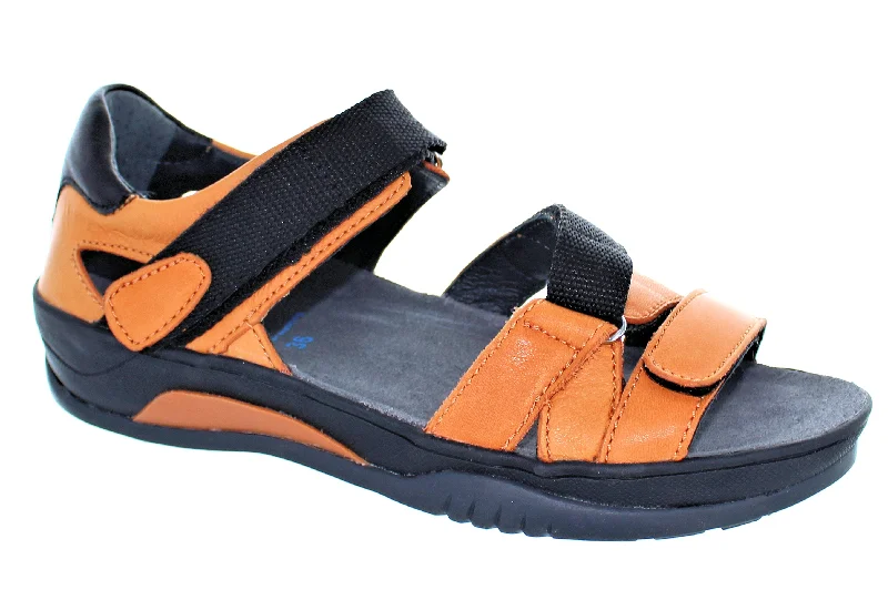 sandals near local cafes-Wolky Ripple Savana Leather Orange