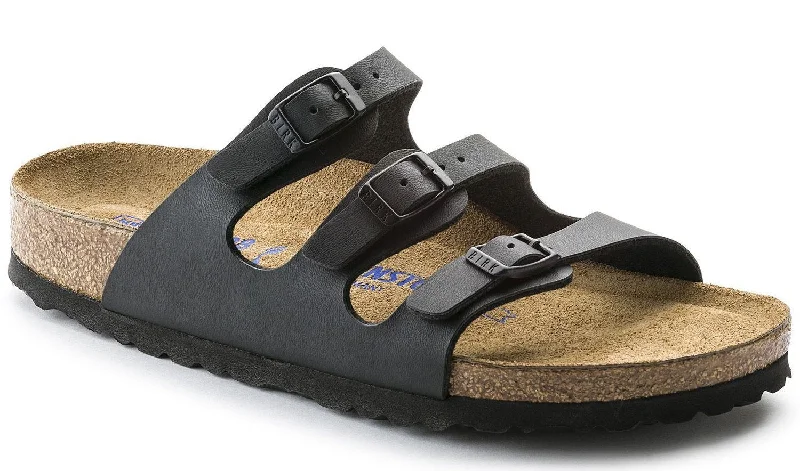 how to care for sandals-Birkenstock Florida SFB BF Black R 53011