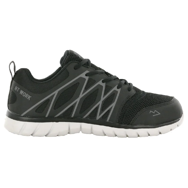 Athletic shoes for athletic ease -NT Work Men's Phoenix Black Alloy Toe Slip-Resistant Athletic Work Shoe